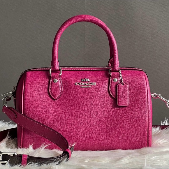 Coach Handbags - CH322 - Coach Rowan Satchel with Signature Canvas Detail